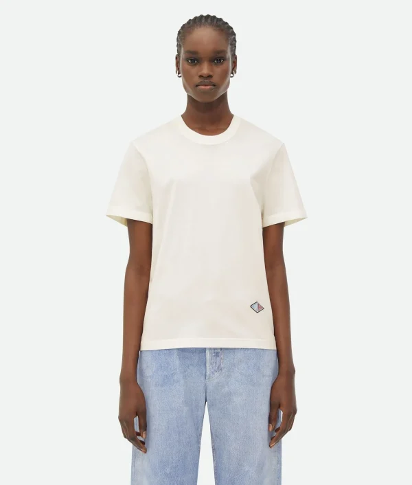 Bottega Veneta Light Cotton Jersey T-Shirt>Women Tops And T-Shirts