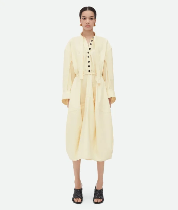 Bottega Veneta Light Cotton Twill Balloon Dress>Women Dresses