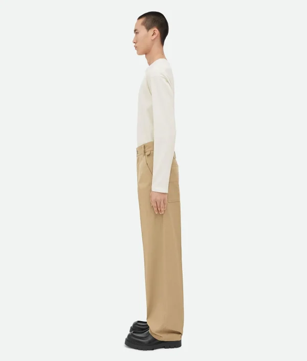 Bottega Veneta Light Cotton Twill Cargo Trousers> Trousers And Shorts