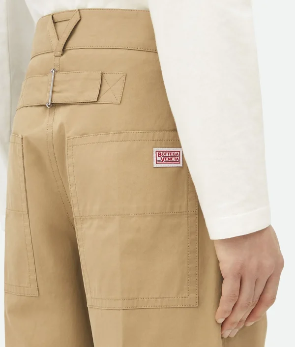 Bottega Veneta Light Cotton Twill Cargo Trousers> Trousers And Shorts