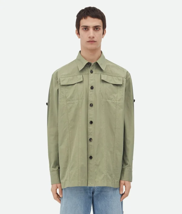 Bottega Veneta Light Cotton Twill Overshirt> Shirts