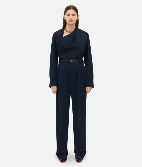 Bottega Veneta Light Cotton Twill Tapered Trousers>Women Trousers And Shorts