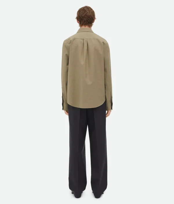 Bottega Veneta Light Tailored Wool Shirt> Shirts
