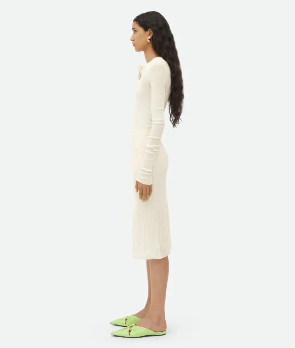 Bottega Veneta Light Wool Midi Skirt>Women Skirts