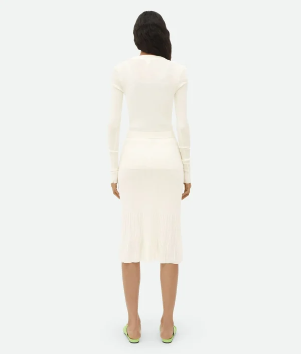 Bottega Veneta Light Wool Midi Skirt>Women Skirts