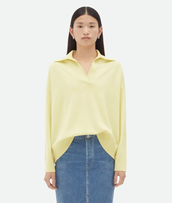 Bottega Veneta Light Wool Polo>Women Knitwear