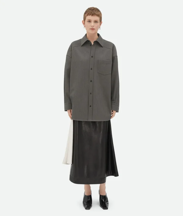 Bottega Veneta Light Wool Shirt>Women Shirts
