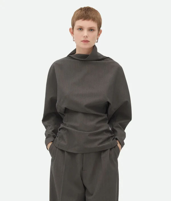 Bottega Veneta Light Wool Top>Women Tops And T-Shirts | Shirts
