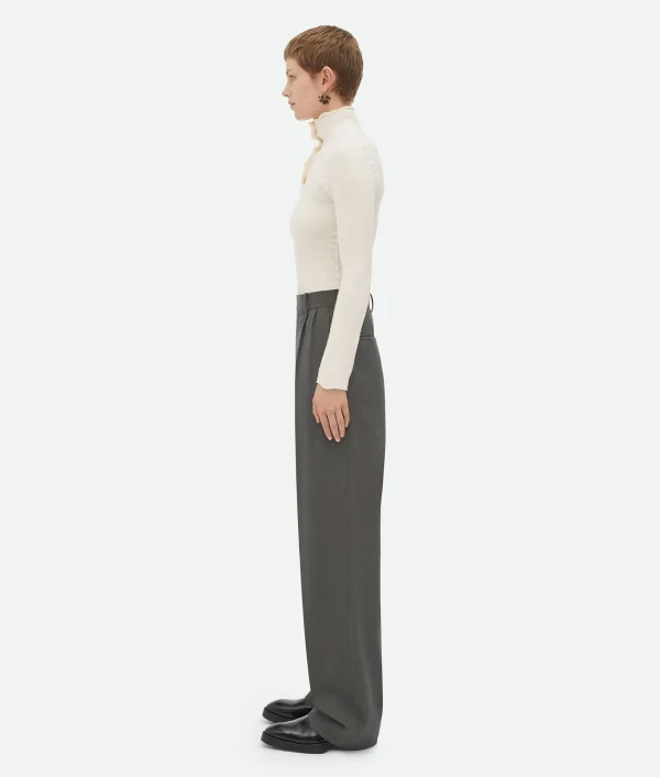 Bottega Veneta Light Wool Trousers>Women Trousers And Shorts