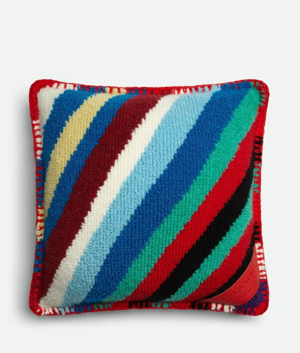 Bottega Veneta Loopy Stripe Knit Cushion> Cushions