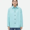 Bottega Veneta Mini Intrecciato Leather Shirt>Women Shirts | Leather