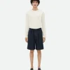 Bottega Veneta Mini Intrecciato Leather Shorts> Leather | Trousers And Shorts