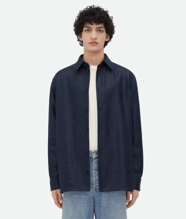 Bottega Veneta Mini Intrecciato Leather Shirt> Shirts | Leather
