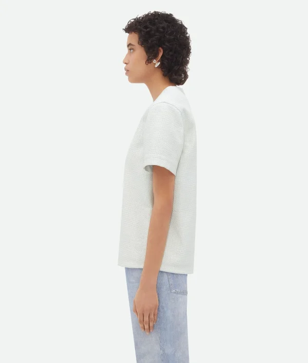 Bottega Veneta Mini Intrecciato Leather T-Shirt>Women Leather
