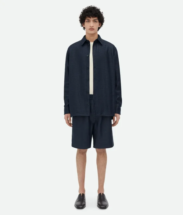 Bottega Veneta Mini Intrecciato Leather Shirt> Shirts | Leather