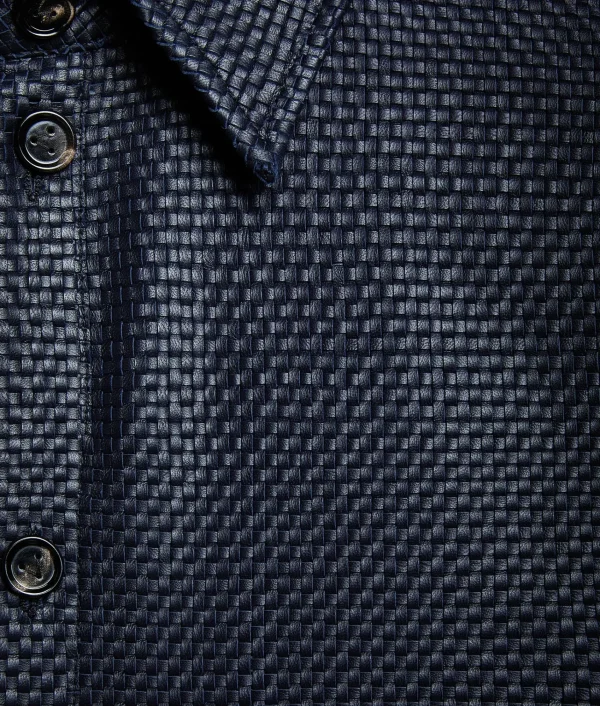 Bottega Veneta Mini Intrecciato Leather Shirt> Shirts | Leather