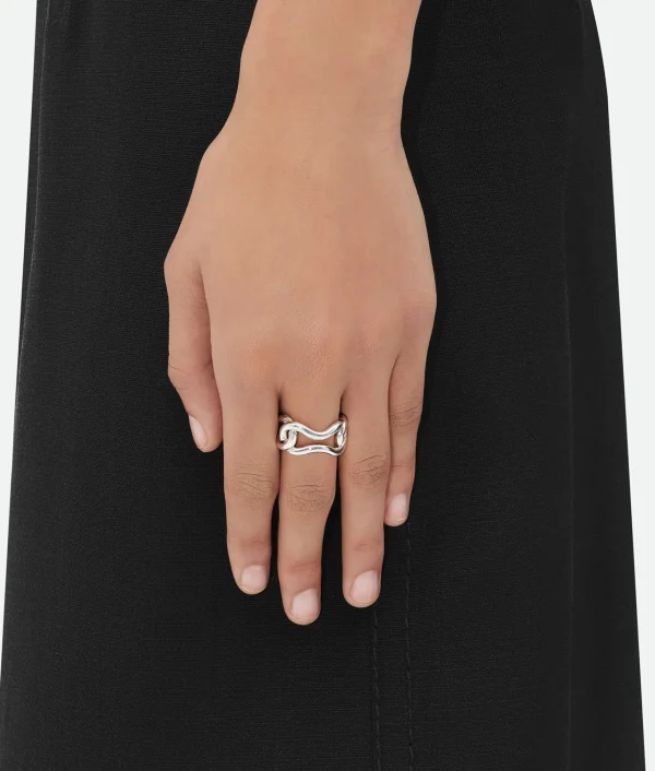 Bottega Veneta Nest Chain Ring>Women Rings