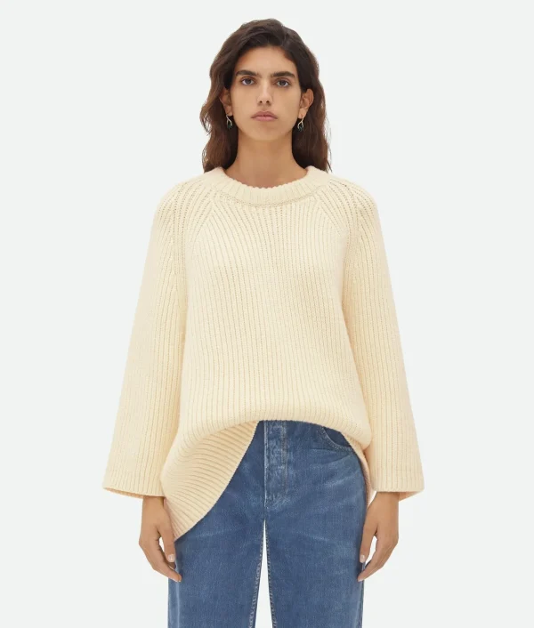 Bottega Veneta Oversized Wool Cashmere T-Shirt>Women Knitwear