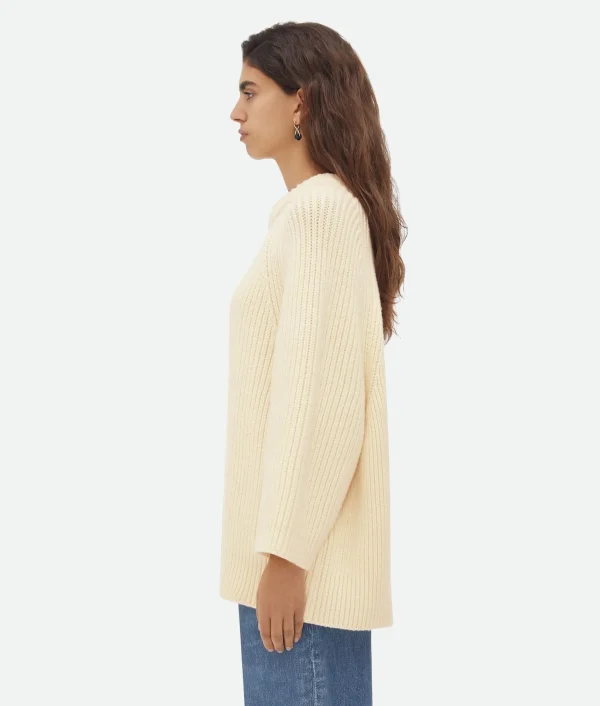 Bottega Veneta Oversized Wool Cashmere T-Shirt>Women Knitwear
