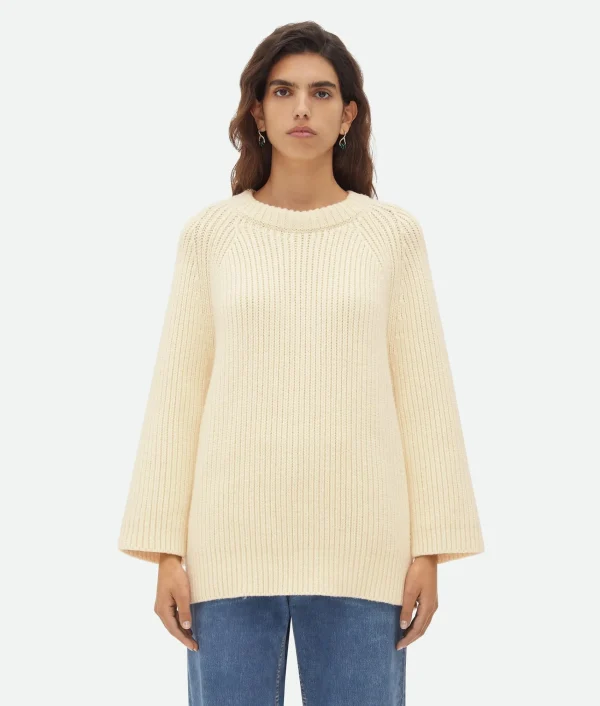 Bottega Veneta Oversized Wool Cashmere T-Shirt>Women Knitwear