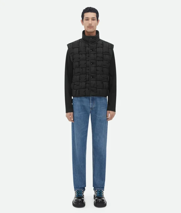 Bottega Veneta Padded Nylon Intreccio Gilet> Coats