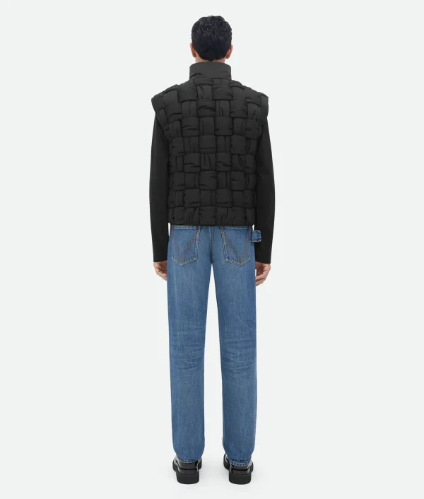 Bottega Veneta Padded Nylon Intreccio Gilet> Coats