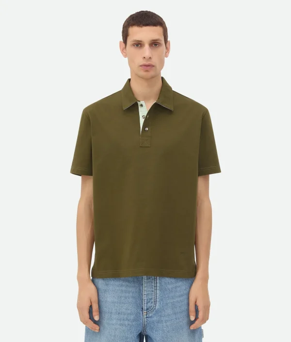 Bottega Veneta Pima Cotton Jersey Polo> Polos