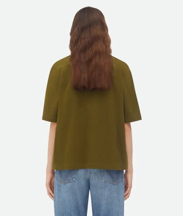 Bottega Veneta Pima Cotton Jersey T-Shirt>Women Tops And T-Shirts