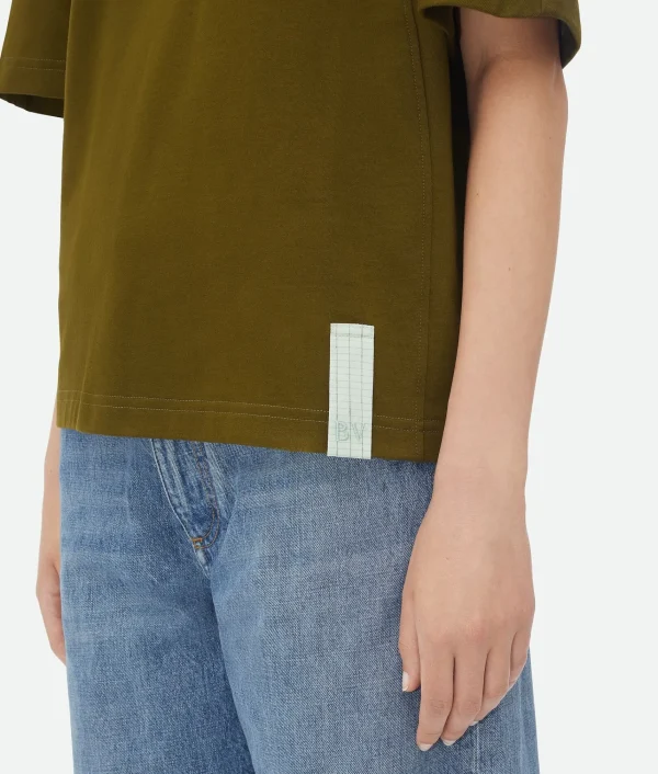 Bottega Veneta Pima Cotton Jersey T-Shirt>Women Tops And T-Shirts