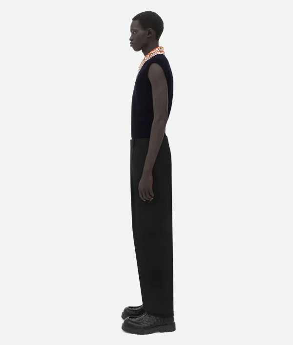 Bottega Veneta Pleated Sartorial Wool Twill Trousers> Trousers And Shorts
