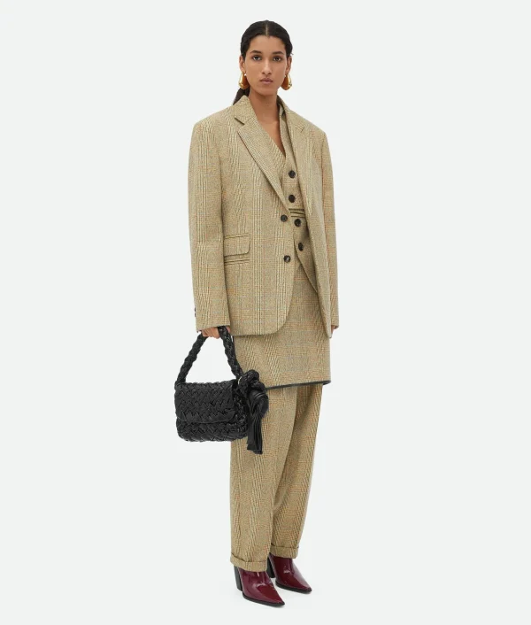 Bottega Veneta Prince Of Wales Wool Jacket>Women Jackets