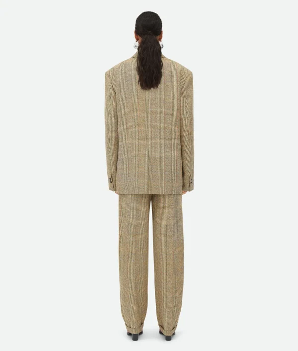 Bottega Veneta Prince Of Wales Wool Jacket>Women Jackets