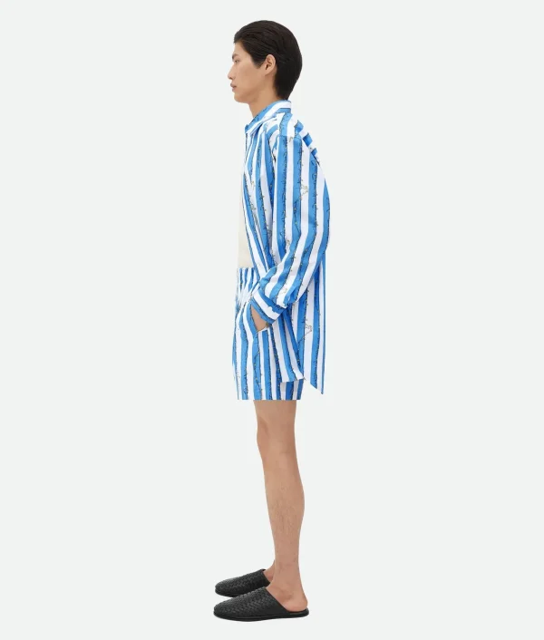 Bottega Veneta Printed Cotton Shorts> Trousers And Shorts