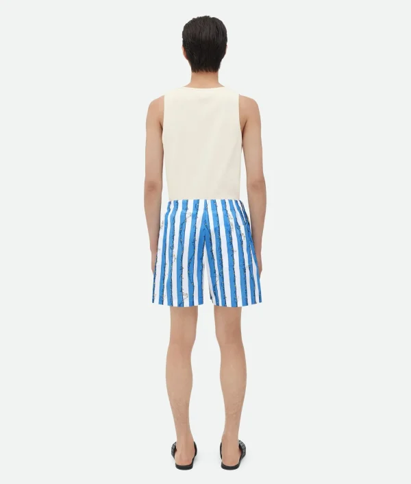 Bottega Veneta Printed Cotton Shorts> Trousers And Shorts