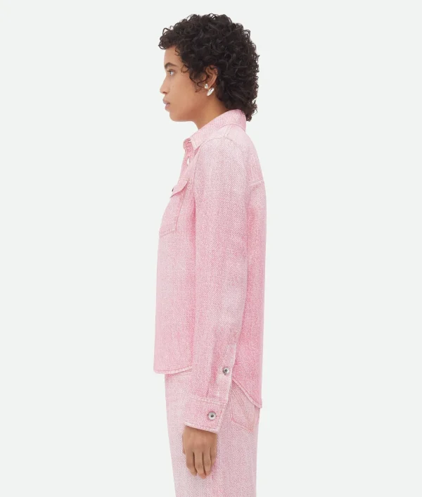 Bottega Veneta Printed Denim Viscose Shirt>Women Denim