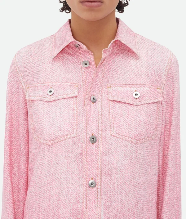 Bottega Veneta Printed Denim Viscose Shirt>Women Denim