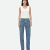 Bottega Veneta Printed Leather Boyfriend Denim>Women Trousers And Shorts | Leather