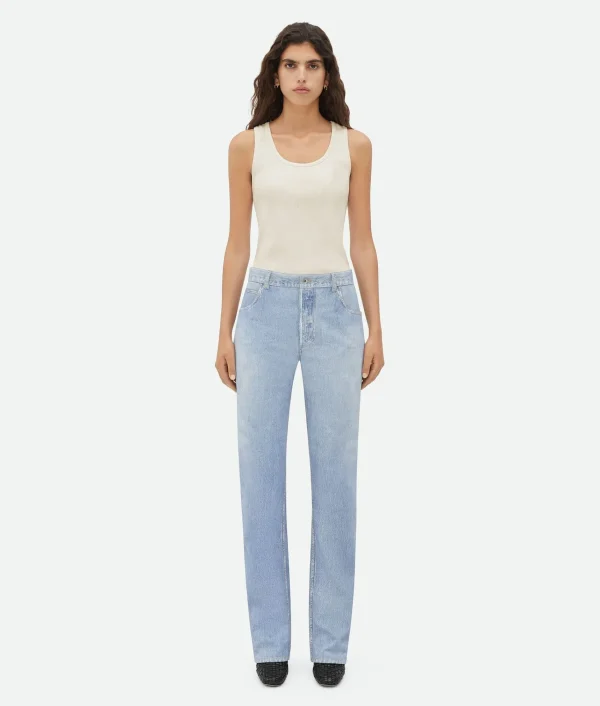 Bottega Veneta Printed Leather Boyfriend Denim>Women Leather