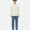 Bottega Veneta Printed Leather Check Shirt> Leather