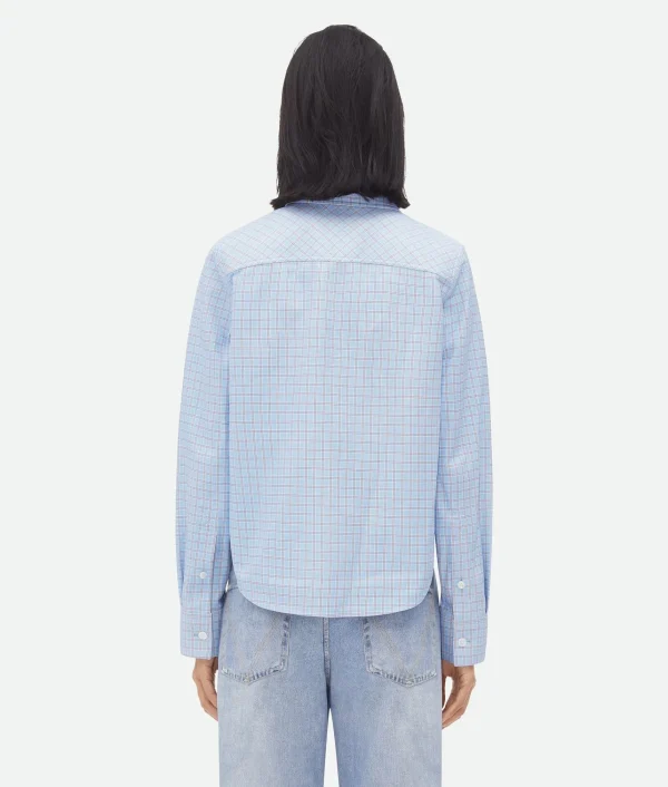 Bottega Veneta Printed Leather Check Shirt>Women Shirts | Leather