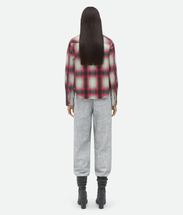 Bottega Veneta Printed Leather Check Shirt>Women Leather