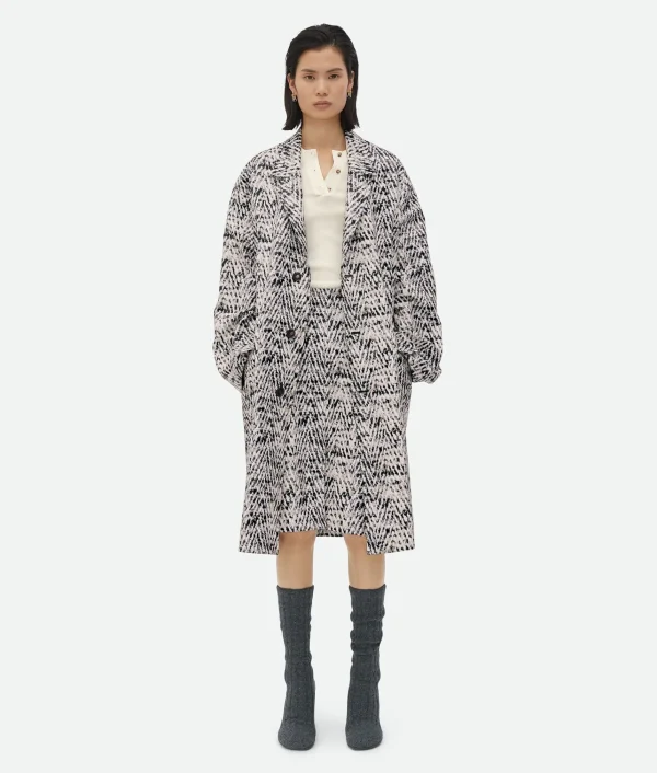 Bottega Veneta Printed Leather Chevron Coat>Women Leather | Coats