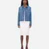 Bottega Veneta Printed Leather Denim Jacket>Women Leather | Jackets