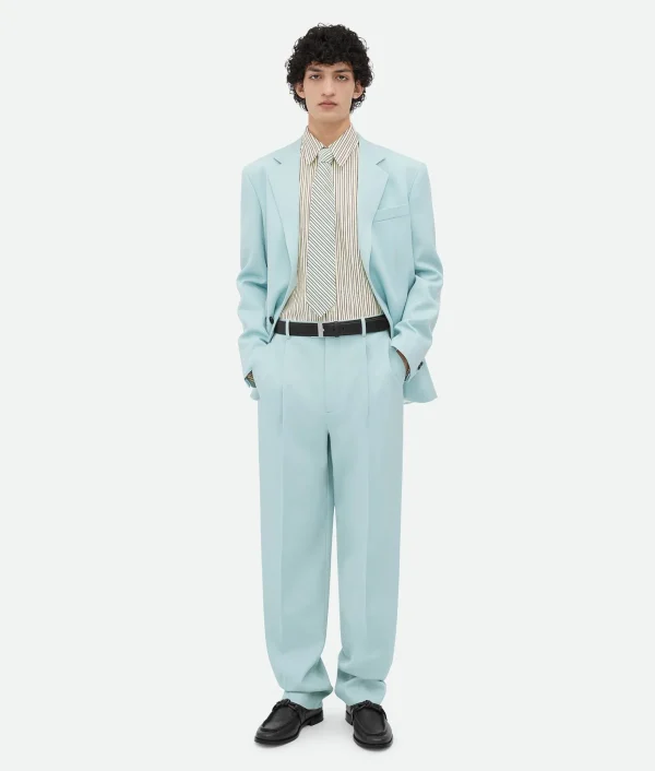 Bottega Veneta Printed Leather Striped Shirt> Shirts | Leather