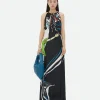 Bottega Veneta Printed Viscose Dress With Knot Detail At Neck>Women Dresses