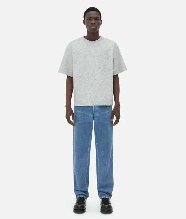 Bottega Veneta Relaxed Fit Printed Leather T-Shirt> T-Shirts | Leather