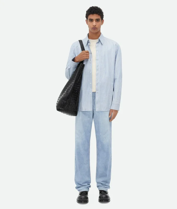Bottega Veneta Relaxed Fit Printed Leather Shirt> Shirts | Leather
