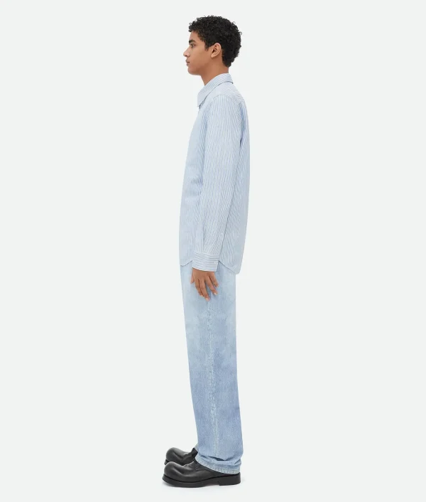 Bottega Veneta Relaxed Fit Printed Leather Shirt> Shirts | Leather