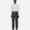 Bottega Veneta Shiny Leather Elasticated Trousers> Trousers And Shorts | Leather