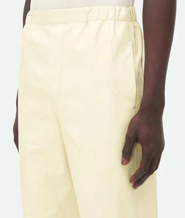 Bottega Veneta Shiny Leather Elasticated Trousers> Trousers And Shorts | Leather
